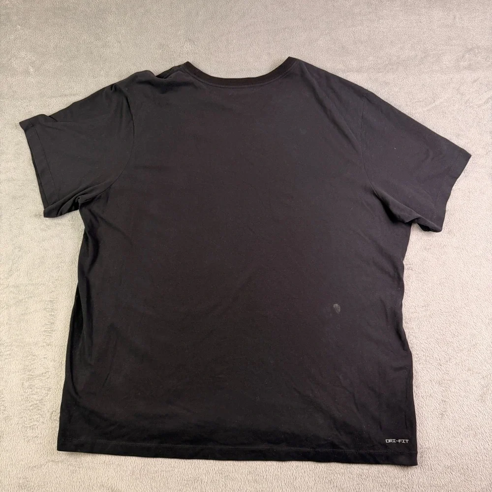 Nike Air Jordan Mens 3XL Black Dri-FIT Jumpman Logo Short Sleeve Graphic T-Shirt